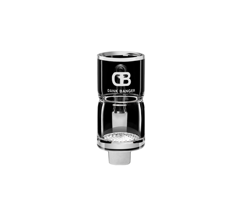 DANK BANGER Waffle Banger Combo Set, 25mm Quartz with Splash Guard & Terp Pearls, Front View