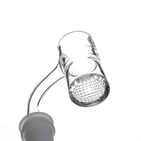 DANK BANGER Waffle Banger Combo Set with Splash Guard & Terp Pearls, Quartz, Side View