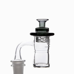 DANK BANGER Full Welding Waffle Banger with Splash Guard, 25mm Quartz, Side View