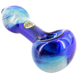 LA Pipes Fumed Galaxy Spoon Pipe, Borosilicate Glass, Side View on White Background