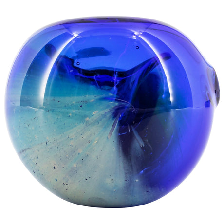 LA Pipes Fumed Galaxy Spoon Pipe, Borosilicate Glass, Small Size, Top View, USA Made