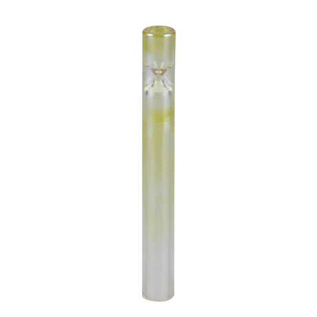 Fumed Glass Taster chillum with color-changing design, front view on white background