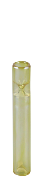 Fumed Glass Taster Hand Pipe for Dry Herbs, Color Changing Design, Front View