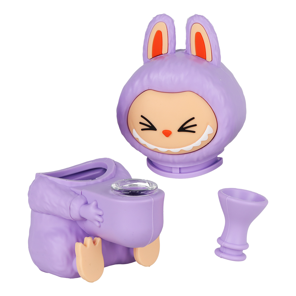 Funny Animal Silicone Water Pipe | 5.5" | Assorted Colors | 4ct Bundle