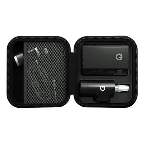 G Pen Hyer Vaporizer Electric Dab Rig kit with 6000mAh battery, top view in carrying case