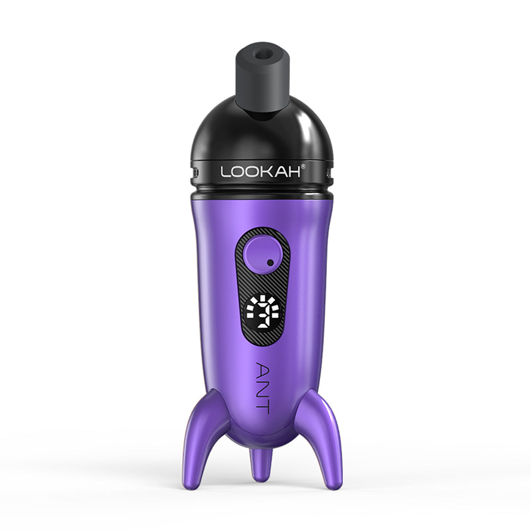 Lookah Ant Vaporizer in Purple with Digital Display - Front View