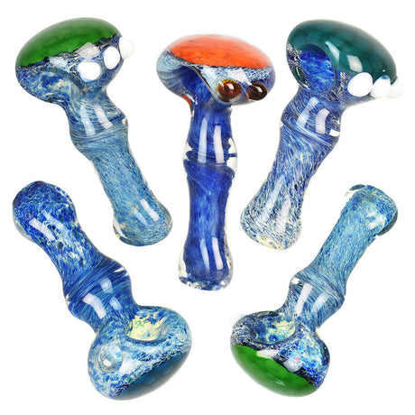 Galaxy Genesis Borosilicate Glass Spoon Pipes in various angles showcasing unique cosmic design