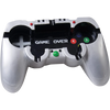 Game Controller Shaped Polyresin Ashtray in Black Silver, Medium Size, Top View