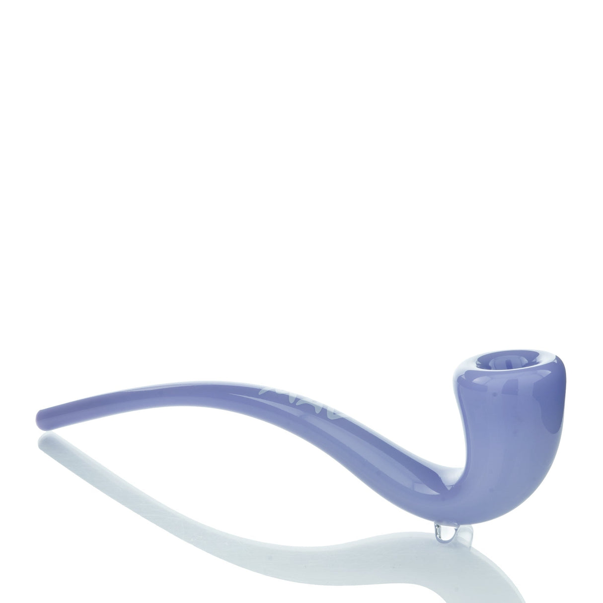 MAV Glass Gandalf Pipe in Blue - Elegant Long Stem Hand Pipe Side View