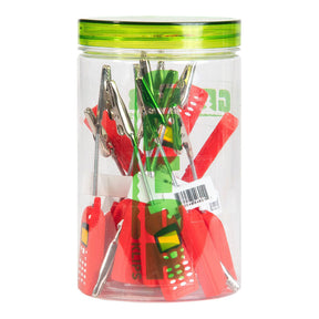 Gator Klips Cell Phone Memo Clip assortment in a clear jar, 4.5" size, front view