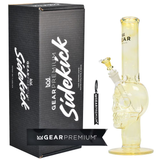 Gear Premium Color Changing Skull Straight Tube Glass Water Pipe | 15" | 14mm F | Licensed Gift Box Included