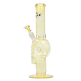 Gear Premium Color Changing Skull Straight Tube Glass Water Pipe | 15" | 14mm F | Licensed Gift Box Included