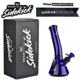 Gear Premium Sidekick Laid Back Glass Beaker Water Pipe | Blue | 12" | 14mm F | Licensed Gift Box Included