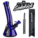 Gear Premium Sidekick Laid Back Glass Beaker Water Pipe | Blue | 12" | 14mm F | Licensed Gift Box Included