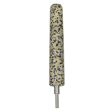 Gemstx Elegant 5" Gemstone Dab Straw with 10mm Titanium Tip - Front View on White Background