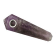 Natural Amethyst Gemstone Hand Pipe 4" - Spoon Design for Dry Herbs, USA Made
