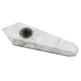 Gemstx Gemstone Hand Pipe - Elegant Marble Design with Deep Bowl - Top View