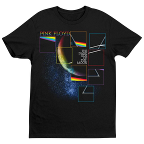 Get Down Art Pink Floyd Dissected Dark Side Black Cotton T-Shirt Front View