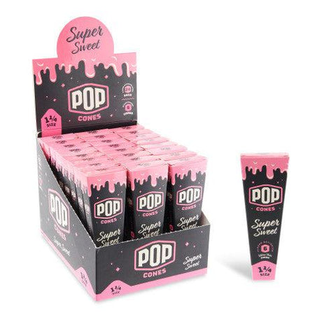 Pop Cones 1 ¼ Unbleached Cones - Tropical & Fruit Mix 24ct Display
