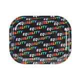 Giddy Glass Equality Metal Rolling Tray, Small Size, Top View on White Background