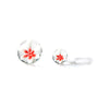 The Stash Shack Glass 3D Flower Terp Slurper Set in Red Variant - Front View