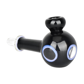 Borosilicate Glass Cauldron Hand Pipe - Side View with Unique Design