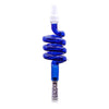 The Stash Shack Glass Coil Cooling Stem for DynaVap in Blue - Front View on White Background