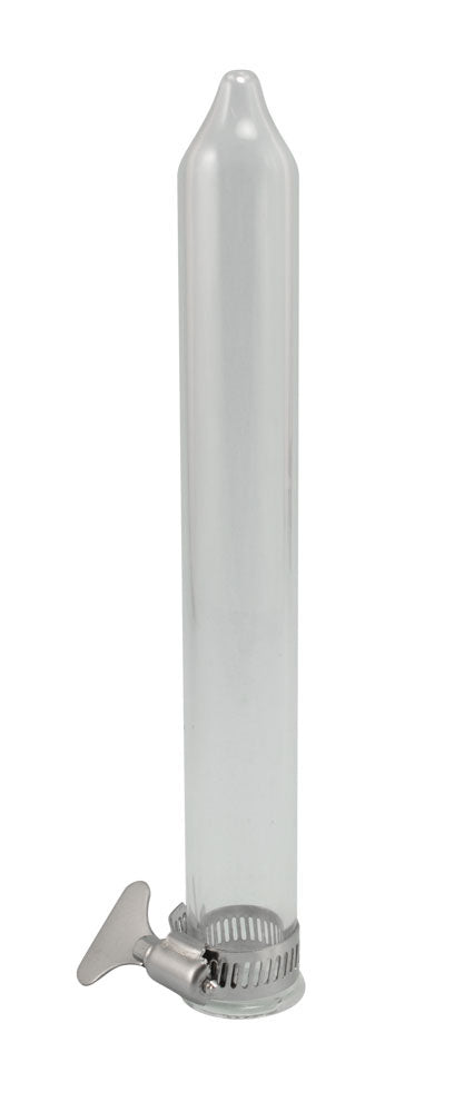Borosilicate Glass Extraction Tube, 1" x 8", for Dab Rig, Front View on White Background