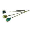 Assorted borosilicate glass hairpins/pokers for dab rigs, 3.5" length, with colorful glasswork