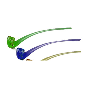 Assorted Glass Hand Pipes - The Wizard, Borosilicate Glass, 15" Length, Various Colors