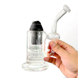 The Stash Shack Glass Recycler Attachment for Puffco Proxy, Handheld Side View