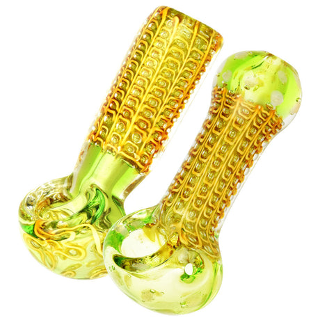 Borosilicate Glass Spoon Pipes with Honey Bubble Design and Thick Wall - 3.5" Length