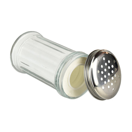Glass Sugar Dispenser Diversion Stash Safe with 300ml capacity, side view on white background