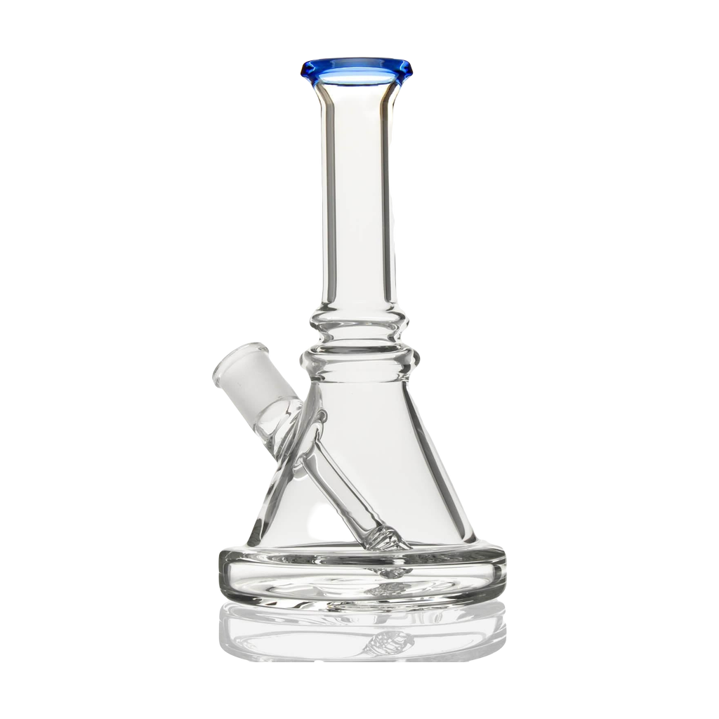 PILOT DIARY 7'' Glass Beaker Base Bong with Blue Accents - Front View