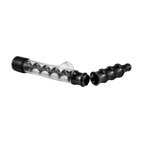 7Pipe Twisty Glass Blunt by PILOT DIARY, side view with visible spiral and black mouthpiece
