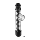 7Pipe Twisty Glass Blunt by PILOT DIARY with cleaning brush, front view on white background