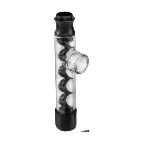 7Pipe Twisty Glass Blunt by PILOT DIARY with cleaning brush, front view on white background