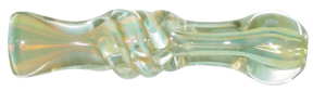 Glassex Round Mouth Fumed Glass Chillum, color-changing design, 3.5" length, side view