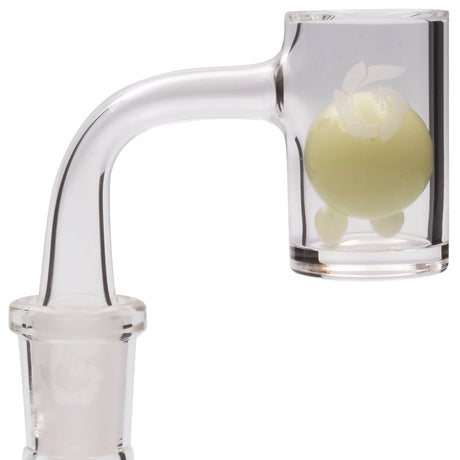 Glasshouse Classic Flat Top Quartz Banger, 90 Degree Male Joint, 25mm, Side View
