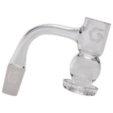 Glasshouse Egg Terp Banger Kit with Beveled Top and Circular Base, 90 Degree 14mm Male Joint, Side View