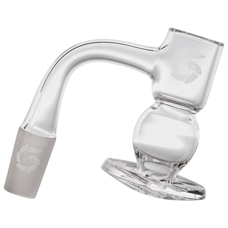 Glasshouse Egg Turbo Cyclone Quartz Banger Kit, 14mm Male Joint, Side View on White