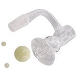 Glasshouse Egg Turbo Cyclone Quartz Banger Kit angled view with male joint and cyclone design