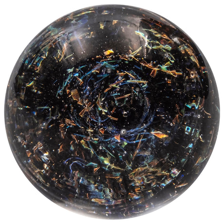 Glasshouse Galaxy Marble Carb Cap for Dab Rigs, Borosilicate Glass, Top View
