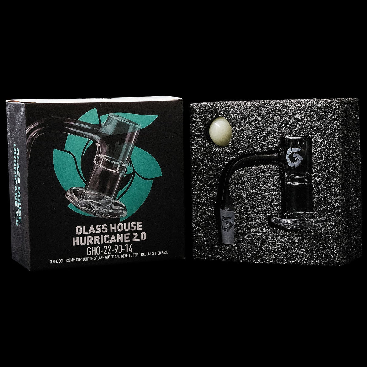 Glasshouse Hurricane 2.0 Quartz Banger Kit with Carb Cap and Packaging