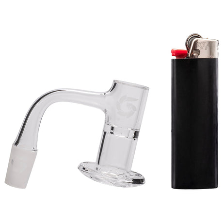 Glasshouse Hurricane 2.0 Quartz Banger Kit side view with lighter for scale