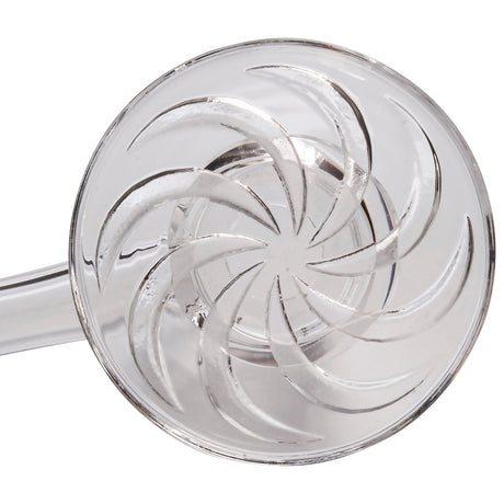 Close-up view of Glasshouse Hurricane 2.0 Quartz Banger with intricate design