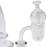 Glasshouse Quartz Dab Rig Kit with Rounded Base and Concave Flattop, Side View