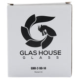 Glasshouse branded box for "Ice Set" Quartz Dab Rig Kit, front view on white background