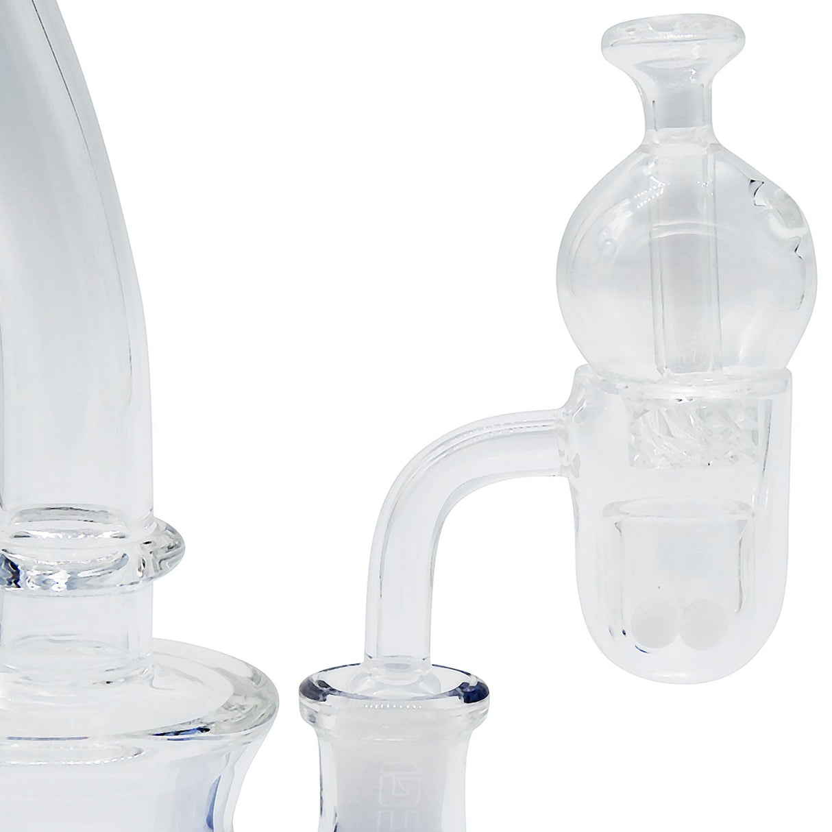 Glasshouse 25mm Quartz Banger Kit with Rounded Base and Concave Flattop on White Background