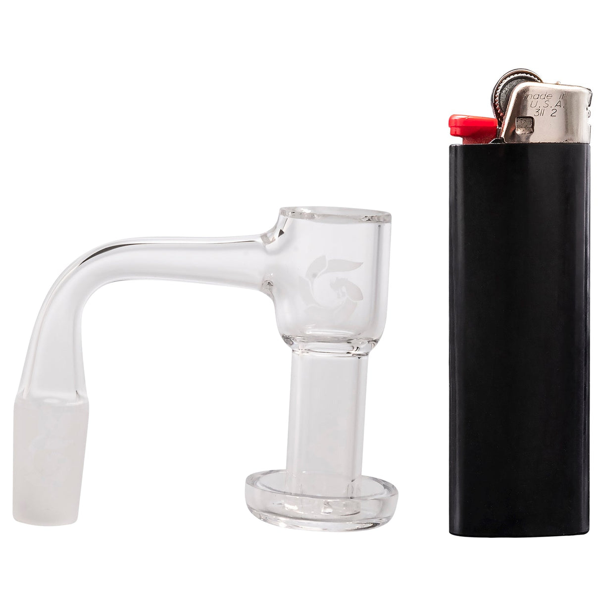 Glasshouse Mini Quartz Terp Vacuum Kit, 14mm Male Joint, with Lighter for Scale